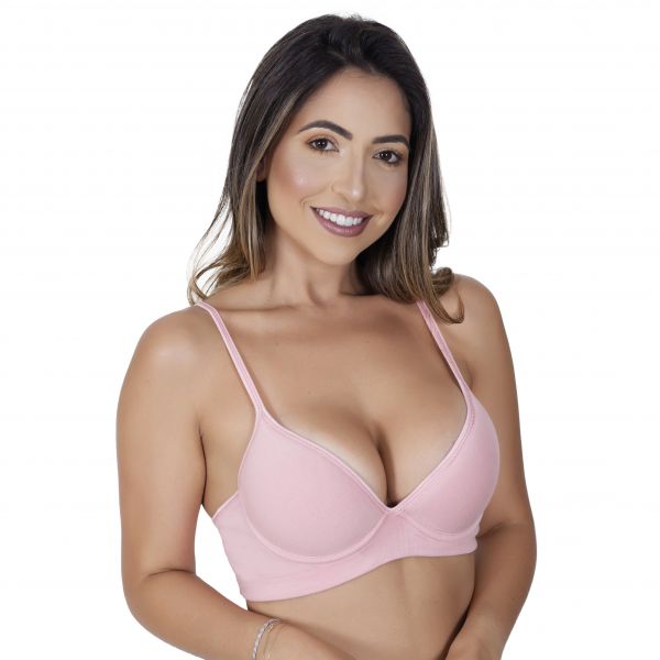 Sutiã em Algodão Egípcio com Bojo Soft e Pala Dupla