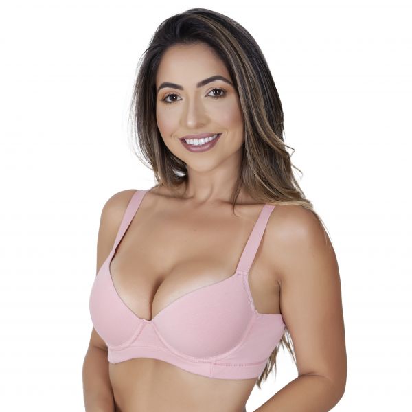 Sutiã Romance em Algodão Egípcio com Alça Reforçada e Bojo Soft Liso