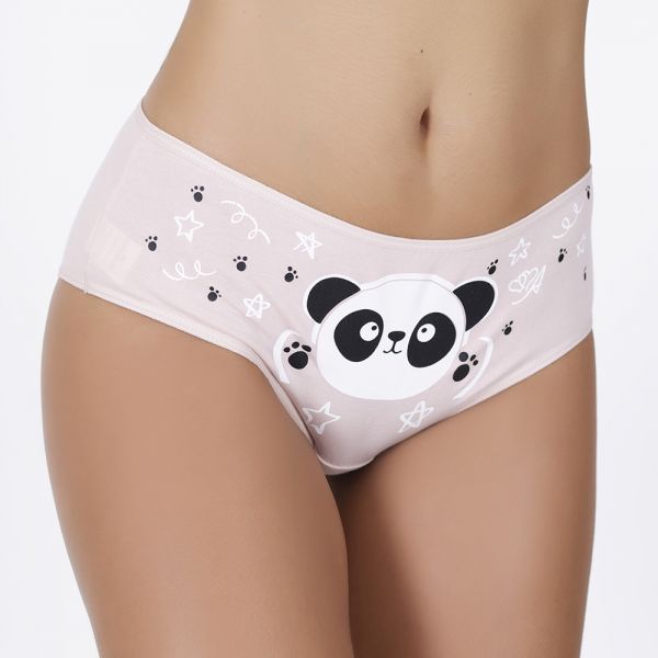 Calçola Estampada Nude em Algodão Egípcio