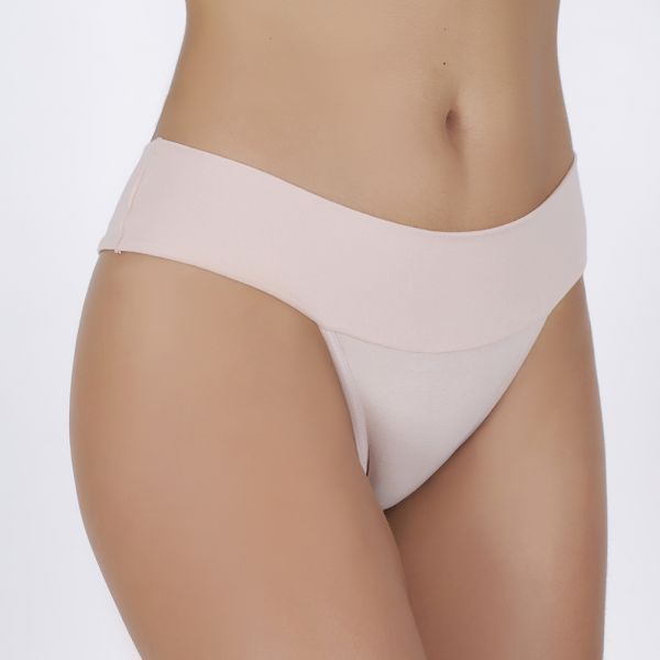 Tanga Pala Dupla Nude em Algodão Egípcio