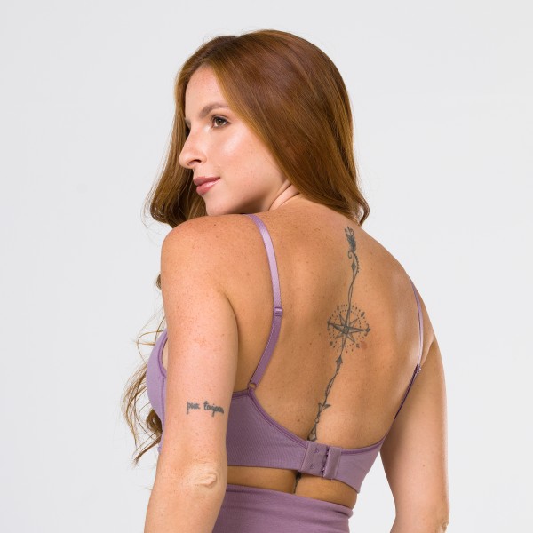 Sutiã com Bojo Flexível, SEM Aro Formato Triangulo Algodão Egípcio Satim