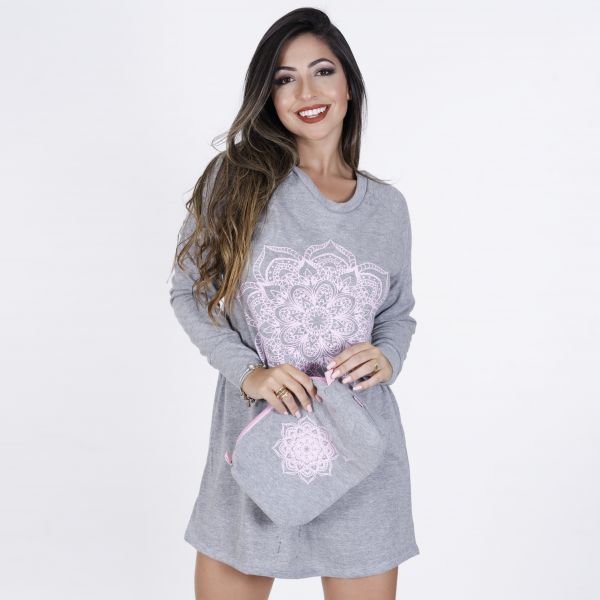 Camisão Manga Longa Cinza