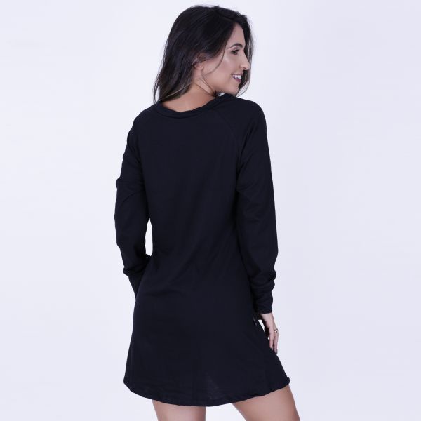Camisão Manga Longa Preto