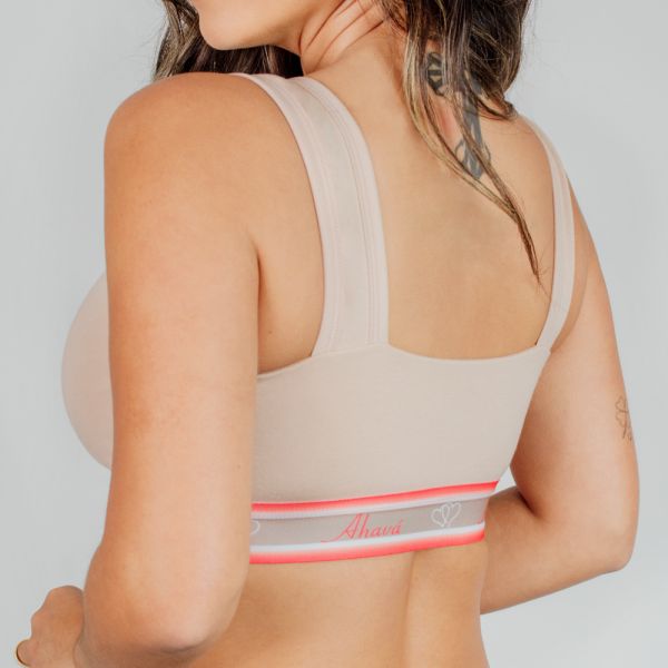 Top Duplo em Algodão Egípcio com Elástico Personalizado areia