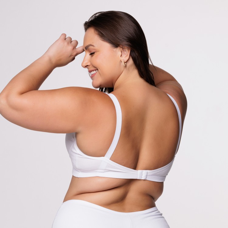 Sutiã em Algodão Egípcio sem Bojo com Alça Reforçada branco