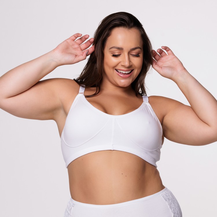 Sutiã em Algodão Egípcio sem Bojo com Alça Reforçada branco