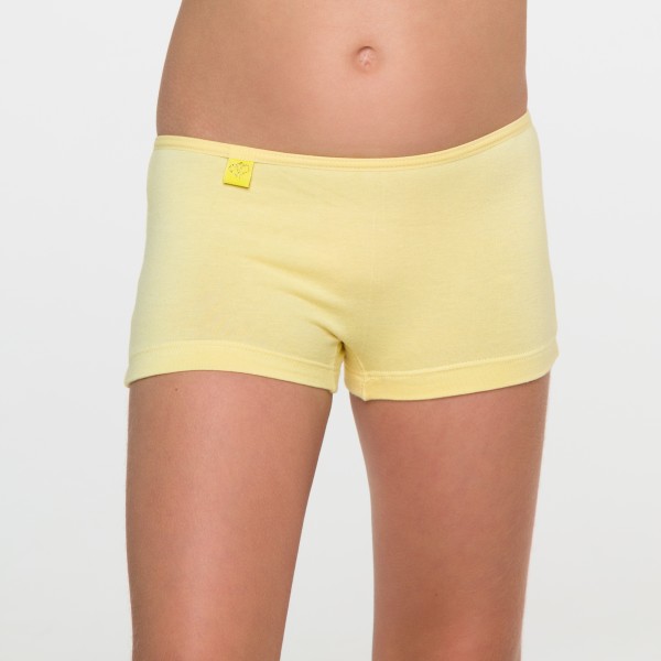 Cueca Feminina Infantil Amarela de Algodão Egípcio