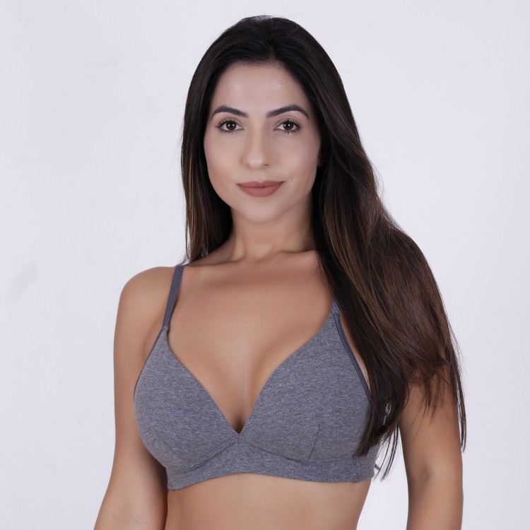 Bojo Flexível,SEM Aro Formato Triangulo Algodão Egípcio MesclaEscuro