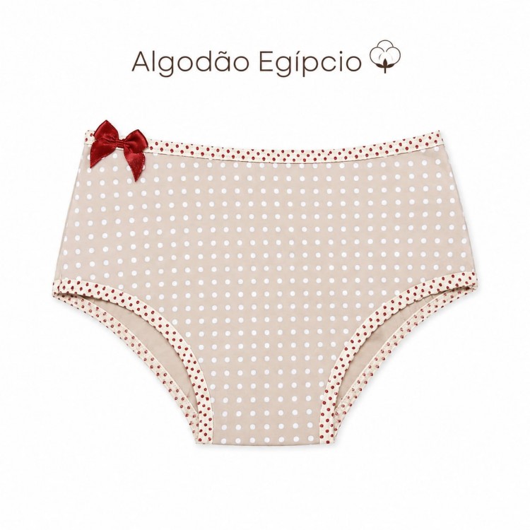 Calcinha Baby Silk Poa em Algodão Egípcio