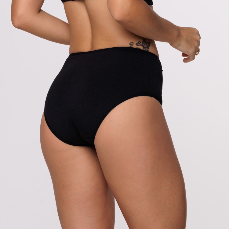 Calçola Senhora Preta em Algodão Egípcio