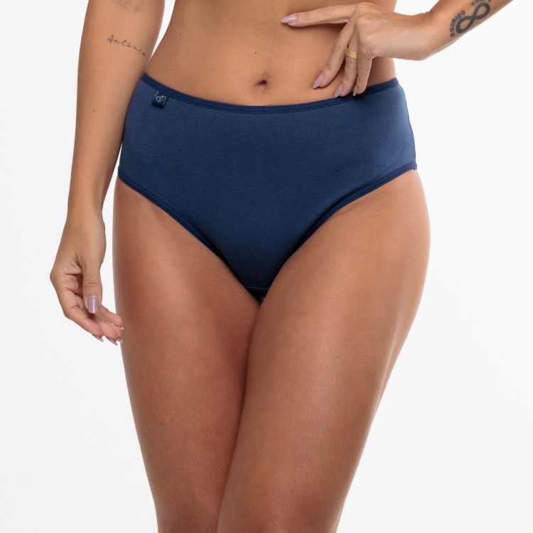 Calcinha Azul Marinho em Algodão Egípcio